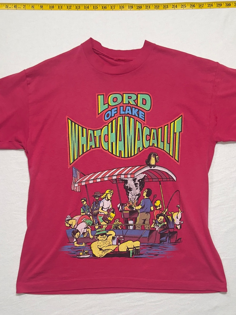 Lord of Lake Whatchamacallit Graphic T-Shirt - Red vintage 1980s single stitch